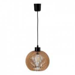Lampy-sufitowe - lampa sufitowa okrągła drewniana e27 60w anafi ad-ld-6411be27d orno 
