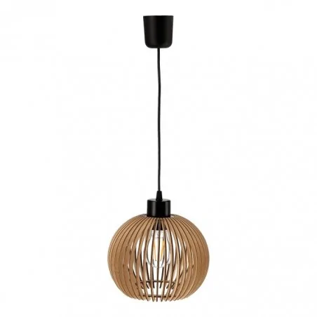 Lampy-sufitowe - lampa sufitowa okrągła drewniana e27 60w anafi ad-ld-6411be27d orno 