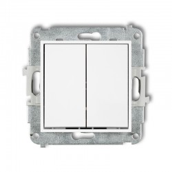Wlaczniki-i-przyciski-dzwonkowe - przycisk zwierny dwubiegunowy bez piktogramu osobne zasilanie biały mat icon 25iwp-44.2 karlik