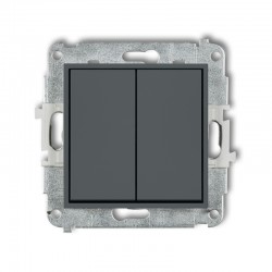Wlaczniki-i-przyciski-dzwonkowe - przycisk zwierny dwubiegunowy bez piktogramu osobne zasilanie grafitowy mat icon 28iwp-44.2 karlik