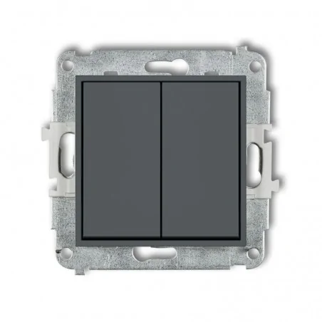 Wlaczniki-i-przyciski-dzwonkowe - przycisk zwierny dwubiegunowy bez piktogramu osobne zasilanie grafitowy mat icon 28iwp-44.2 karlik 