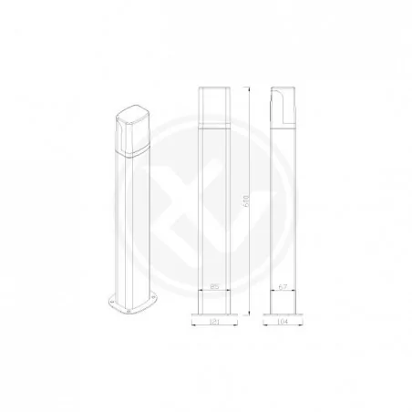 Lampy-ogrodowe-stojace - ogrodowa lampa led 7,5w veroni 60cm 6995 lvt 