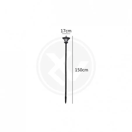 Lampy-ogrodowe-stojace - lampa solarna ogrodowa stojąca czarny słupek lvt 