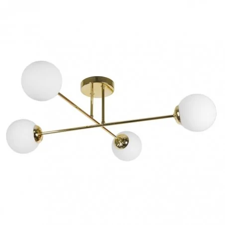Lampy-sufitowe - złota lampa sufitowa 4 kule x e27 60w leia 4p ad-ld-6438ce27sm orno 