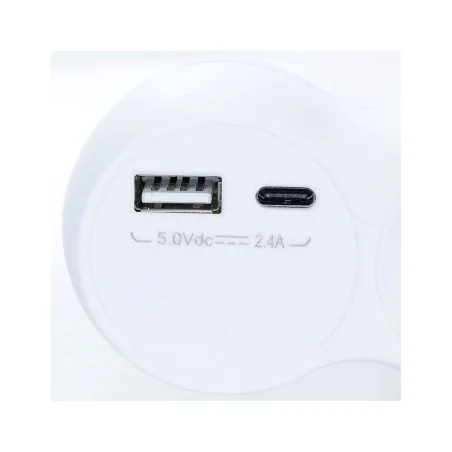 Rozgalezniki - rozgałęźnik podwójny złodziejka + 2xusb biały z-13 rum-lux 