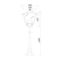 Slupki-ogrodowe - lampa ogrodowa solarna e27 z czujnikiem ruchu i zmierzchu szot sensor solar-1200 og/0063 rum-lux 