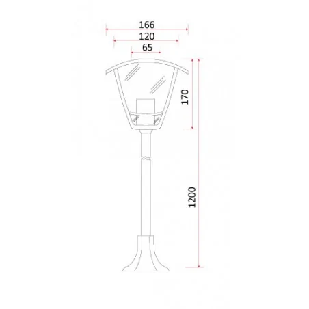 Slupki-ogrodowe - lampa ogrodowa solarna e27 z czujnikiem ruchu i zmierzchu szot sensor solar-1200 og/0063 rum-lux 