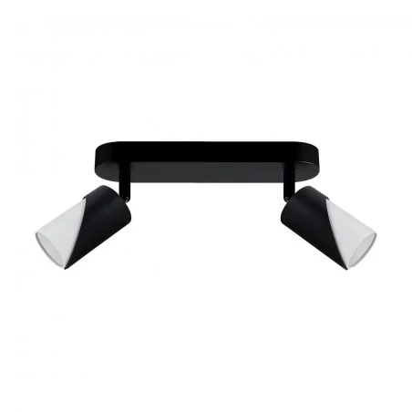 Oprawy-sufitowe - oprawa ścienno-sufitowa podwójna czarno-biała gu10 zebra spt 04213 ideus 