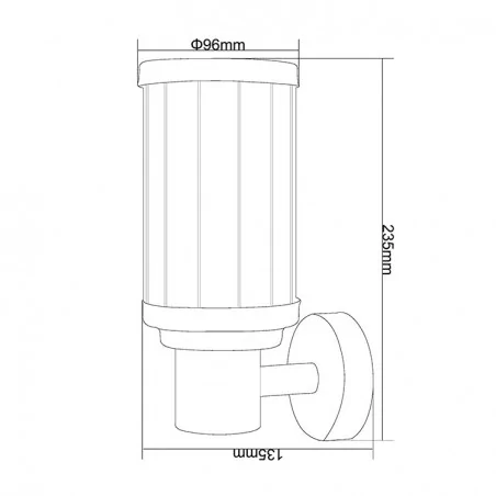 Kinkiety-ogrodowe - czarny kinkiet do ogrodu na żarówkę e27 szekla-235 og/0059 rum-lux 