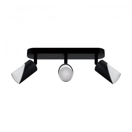 Oprawy-sufitowe - oprawa ścienno-sufitowa potrójna czarno-biała gu10 zebra spt 04213 ideus 