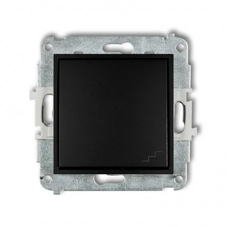 Wylaczniki-schodowe - włącznik schodowy pojedynczy czarny mat icon 12iwp-3 karlik 