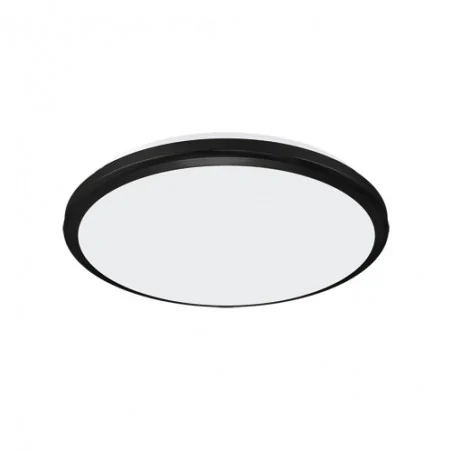 Plafony - 04054 plafoniera led hermetyczna o mocy 18w czarna ip54 4200k planar led ideus 