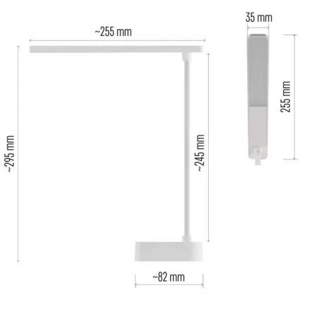 Lampki-biurkowe - lampa biurkowa biała 5000k 2w led + usb lucy z7626 emos 