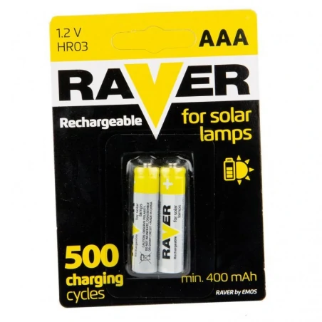 Akumulatory - akumulatorek aaa do lampy solarnej zestaw 2 sztuk b7414 raver 