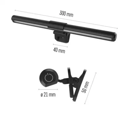 Lampki-biurkowe - lampka led z klipsem na monitor mia z7625 emos 