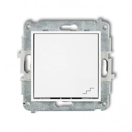 Wylaczniki-schodowe - włącznik schodowy pojedynczy biały mat icon 25iwp-3 karlik 