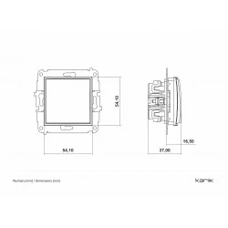 Wylaczniki-schodowe - włącznik schodowy pojedynczy biały bez piktogramu icon iwp-3.1 karlik 