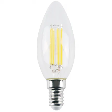 Gwint-trzonek-e14 - 316509 żarówka led e14 świeczka z dekoracyjnymi filamentami 4,5w-40w 4000k 500lm  polux 