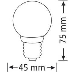 Gwint-trzonek-e27 - 305671 żarówka led e27 kulka 7w--50w ciepła 3000k 640lm g45 polux 