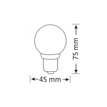 Gwint-trzonek-e27 - 305671 żarówka led e27 kulka 7w--50w ciepła 3000k 640lm g45 polux 