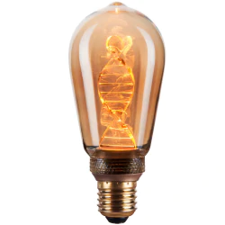 Zarowki-dekoracyjne - 317698 żarówka dekoracyjna led e27 st64 bursztynowa 3.5w 1800k 130 lmdecovintage amber pillar polux