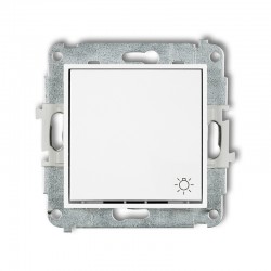 Wlaczniki-i-przyciski-dzwonkowe - przycisk zwierny z piktogramem żarówki biały icon iwp-5 karlik
