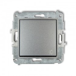 Wlaczniki-i-przyciski-dzwonkowe - przycisk zwierny z piktogramem żarówki srebrny metalik icon 7iwp-5 karlik