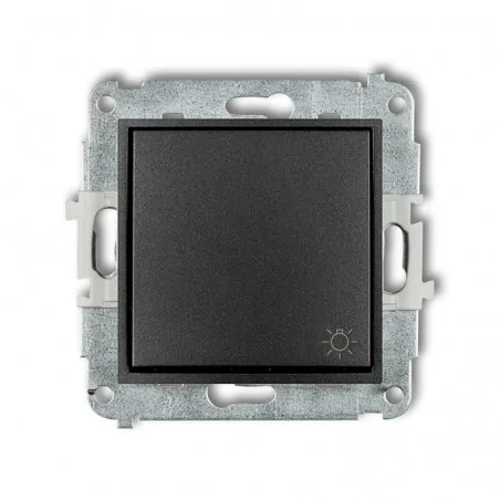 Wlaczniki-i-przyciski-dzwonkowe - przycisk zwierny z piktogramem żarówki grafitowy icon 11iwp-5 karlik 