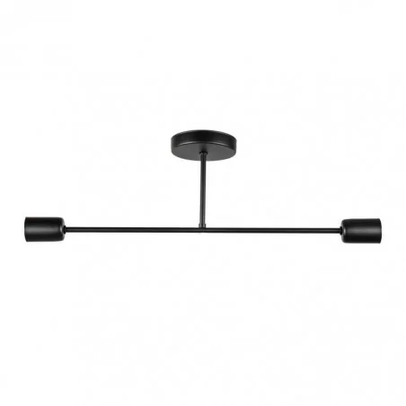 Lampy-sufitowe - czarna oprawa sufitowa e27 2x60w solo 2p ad-ld-6440be27 orno 