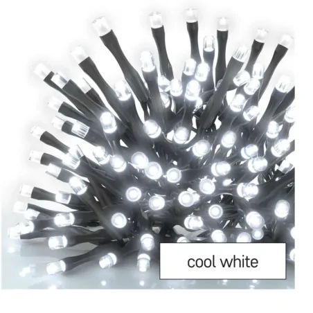 Dekoracje-swiateczne-led - łańcuch świetlny sople - łączone 100led 2,5m zimna biel timer d1cc03 emos 