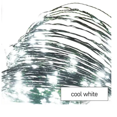 Dekoracje-swiateczne-led - drucik świecący łezki 75xled nano 7,5m zimna biel zielony przewód ip44 timer d3ac04 emos 