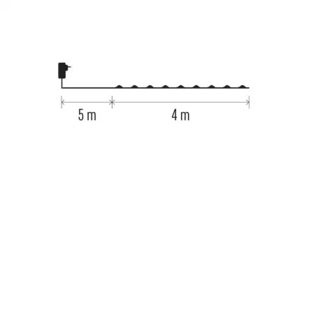 Dekoracje-swiateczne-led - nano drucik łezki - łańcuch świetlny 40xled 4m ciepła biel zielony przewód ip44 timer d3aw03 emos 