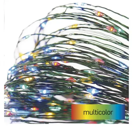 Dekoracje-swiateczne-led - dekoracje nano łezki 75xled 7,5m multikolor ip44 timer d3am02 emos 