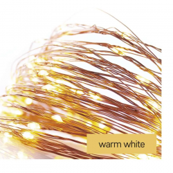 Dekoracje-swiateczne-led - miedziany drucik łezki nano 20 led 1,9m 2xaa ciepła biel ip20 timer d3aw07 emos