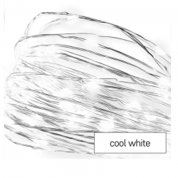 Dekoracje-swiateczne-led - łańcuszek świetlny nano łezki srebrny 20 led 1,9m 2xaa zimna biel ip20 timer d3ac07 emos