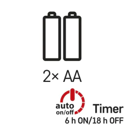 Dekoracje-swiateczne-led - łańcuszek świetlny nano łezki srebrny 20 led 1,9m 2xaa zimna biel ip20 timer d3ac07 emos 