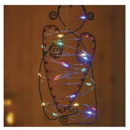 Dekoracje-swiateczne-led - drucik świetlny 20xled nano łezki 1,9m 2x aa multikolor ip20 timer d3am04 emos 