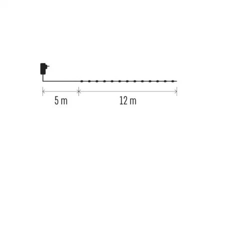 Dekoracje-swiateczne-led - świecący drucik 120xled drop łezki 12m ciepła biel ip44 timer d3aw15 emos 
