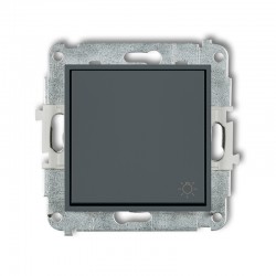 Wlaczniki-i-przyciski-dzwonkowe - przycisk zwierny z piktogramem żarówki grafitowy mat icon 28iwp-5 karlik