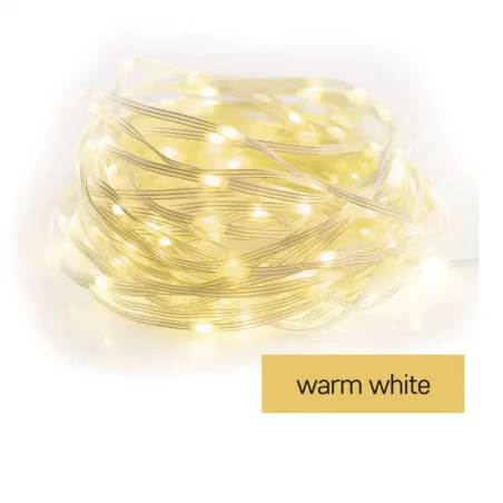 Dekoracje-swiateczne-led - dekoracje świecąca 160xled drop łezki 16m ciepła biel ip44 timer d3aw16 emos 