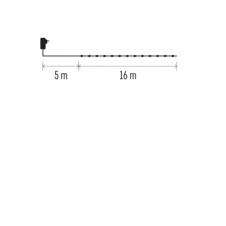 Dekoracje-swiateczne-led - dekoracje świecąca 160xled drop łezki 16m ciepła biel ip44 timer d3aw16 emos 