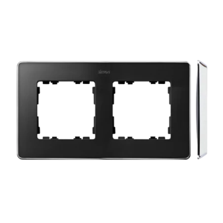 Ramki-podwojne - ramka podwójna grafit podstawa chrom simon 82 detail 8201620-241 kontakt-simon 