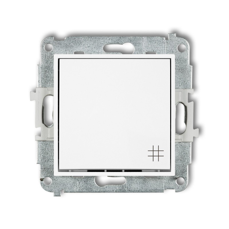 Wylaczniki-krzyzowe - włącznik krzyżowy biały z piktogramem icon iwp-6 karlik firmy Karlik 