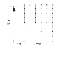 Dekoracje-swiateczne-led - światełka - kurtyna świetlna 100xled drop łezki 2,9m ciepła biel 8 programów ip44 led d3cw02 emos 