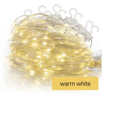 Dekoracje-swiateczne-led - kurtyna świetlna 400 x led drop światełka 2,9x2m ciepła biel 8 programów ip44 d3ew04 emos 