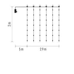 Dekoracje-swiateczne-led - kurtyna świetlna 400 x led drop światełka 2,9x2m ciepła biel 8 programów ip44 d3ew04 emos 