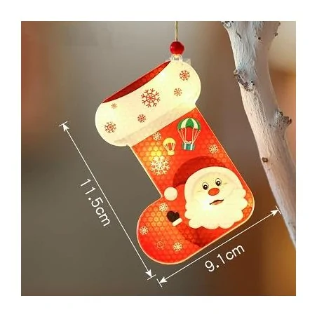 Dekoracje-swiateczne-led - świąteczna zawieszka skarpetka led 2700k 2361 lvt 