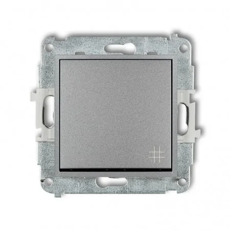 Wylaczniki-krzyzowe - włącznik krzyżowy srebrny metalik z piktogramem icon 7iwp-6 karlik 
