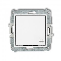 Wylaczniki-krzyzowe - włącznik krzyżowy biały mat z piktogramem icon 25iwp-6 karlik