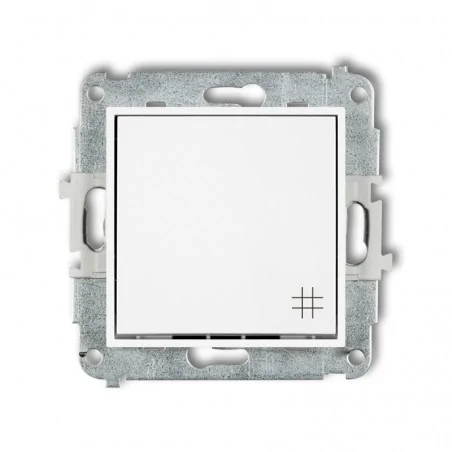 Wylaczniki-krzyzowe - włącznik krzyżowy biały mat z piktogramem icon 25iwp-6 karlik 
